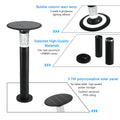Solar Lawn Light With Dimmable Led Black Aluminium
