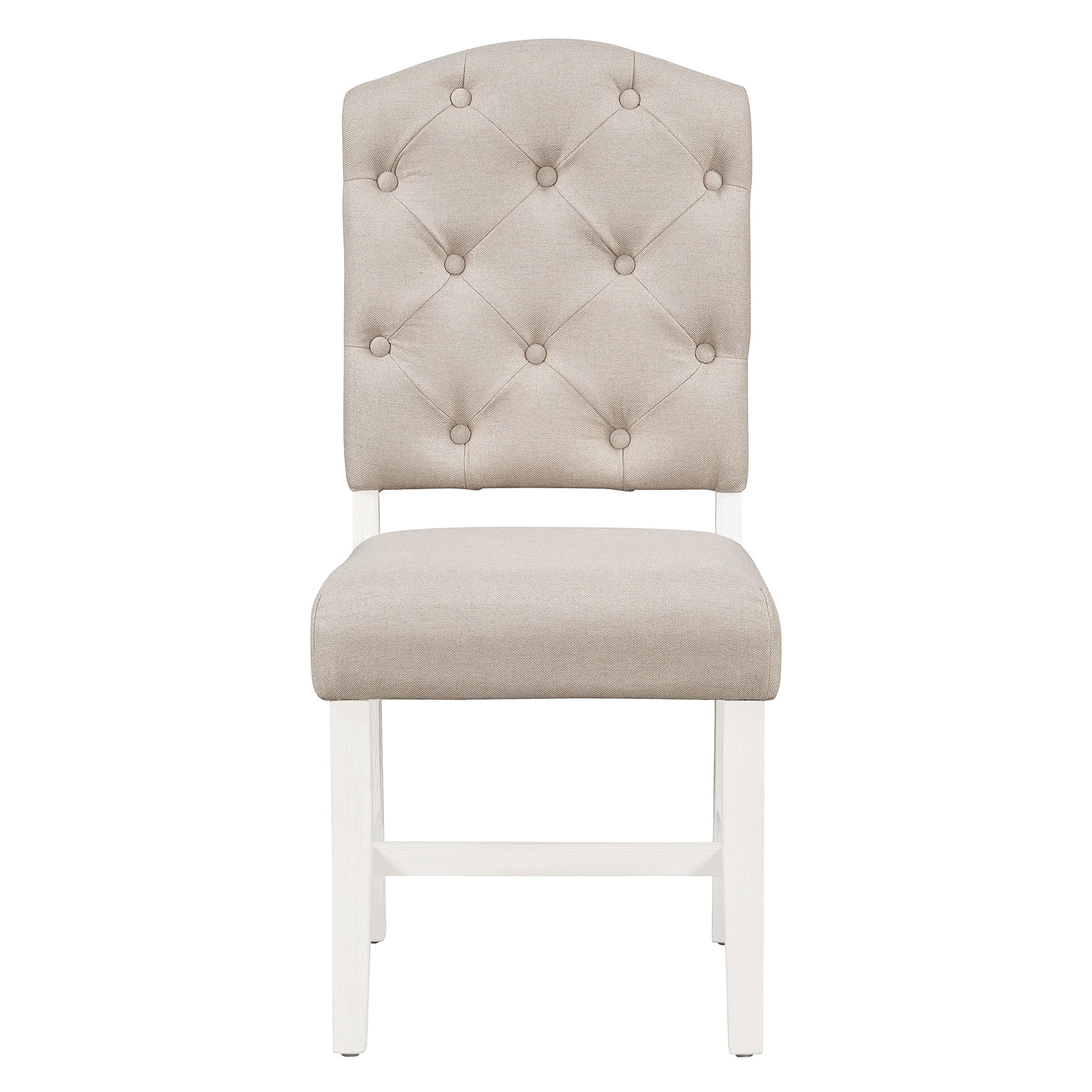 Functional Furniture Retro Style Dining Table Set With Extendable Table And 4 Upholstered Chairs For Dining Room And Living Room Oak Natural Wood Off White Oak Natural Wood Off White Solid Wood