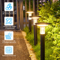 Solar Lawn Light With Dimmable Led Black Aluminium