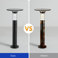 Solar Lawn Light With Dimmable Led Black Aluminium