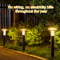 Solar Lawn Light With Dimmable Led Black Aluminium