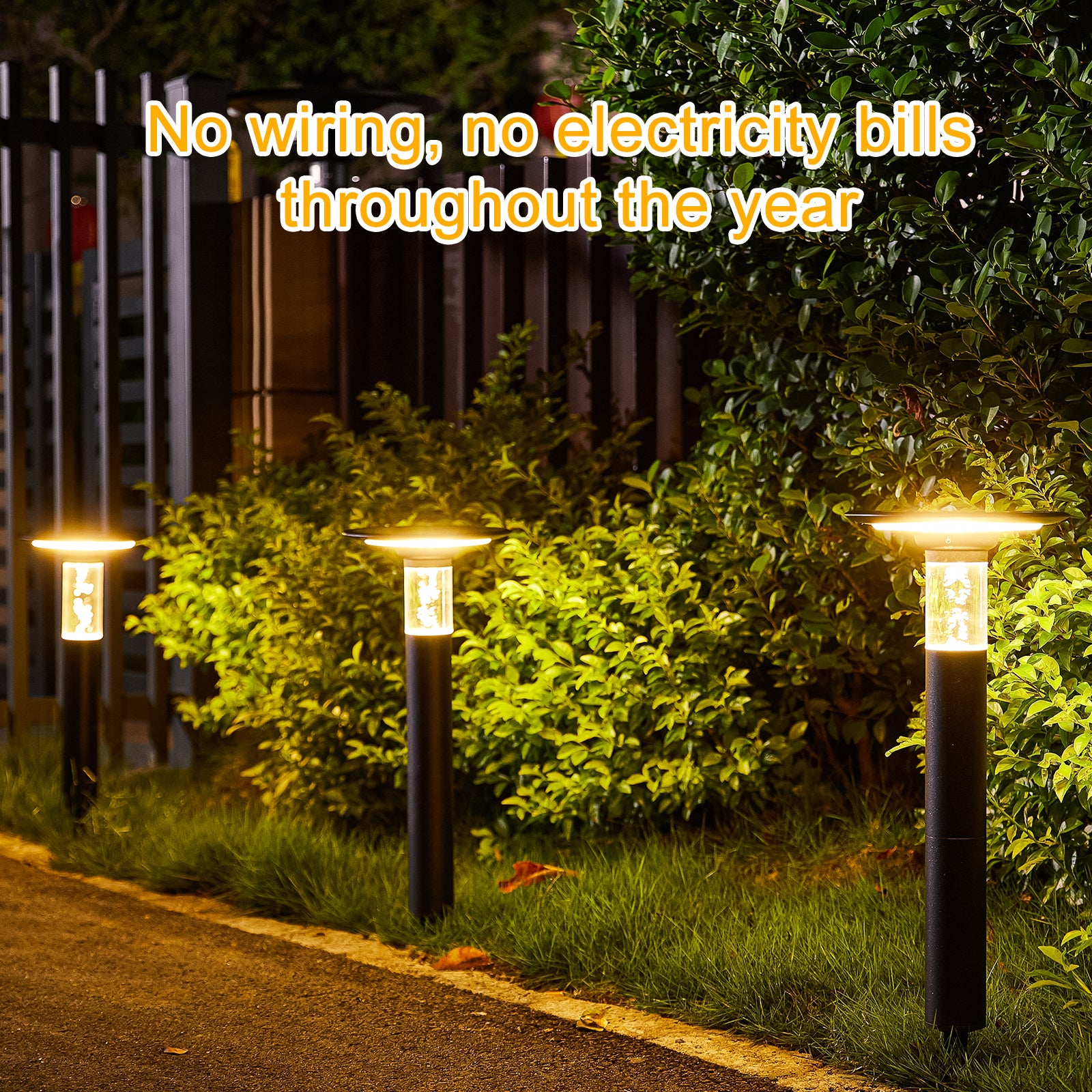 Solar Lawn Light With Dimmable Led Black Aluminium