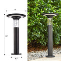 Solar Lawn Light With Dimmable Led Black Aluminium