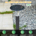 Solar Lawn Light With Dimmable Led Black Aluminium