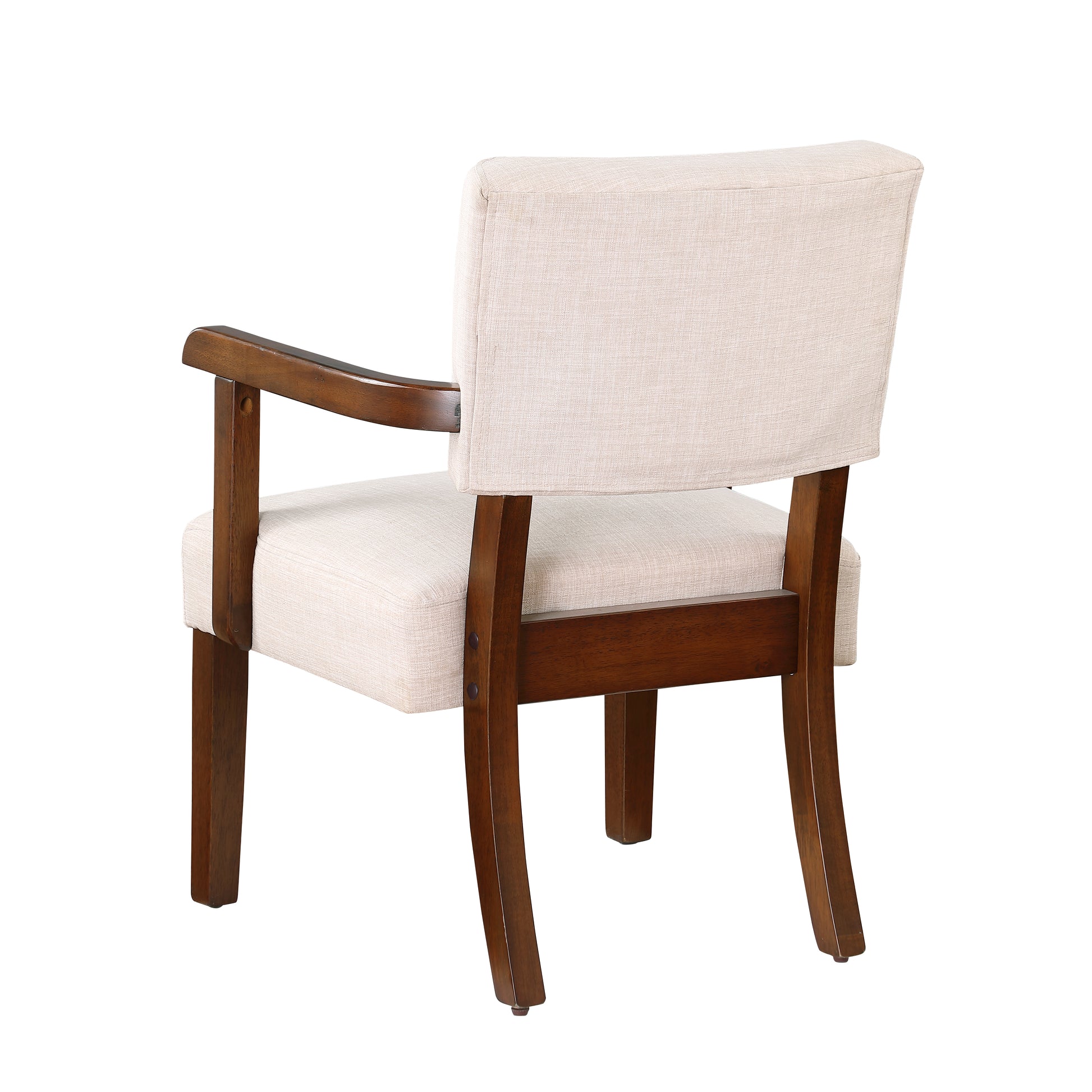 Fabric Accent Chair Set Of 2 With Round Wood Table, Decorative Slipper Chair Brown Espresso Primary Living Space Contemporary,Mid Century Modern,Modern Rubberwood Foam Rubber Wood