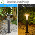 Solar Lawn Light With Dimmable Led Black Aluminium