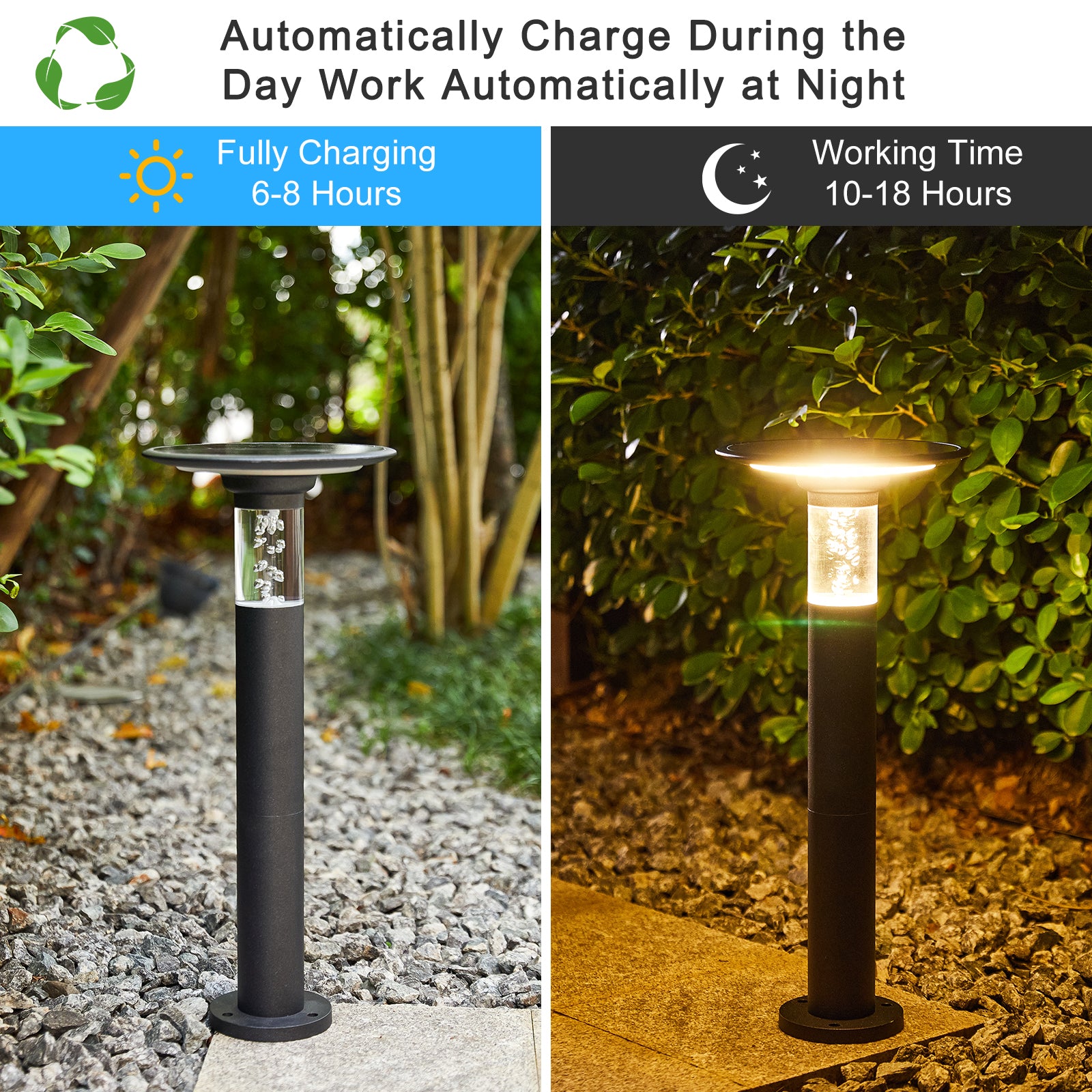 Solar Lawn Light With Dimmable Led Black Aluminium