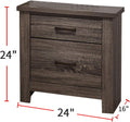 Natural Finish Striking Wooden Nightstand Bedside Table 2X Drawers Storage Bedroom Furniture Natural 2 Drawers Bedroom Bedside Cabinet Contemporary,Modern,Transitional Dovetail Joints Natural Finish Solid Wood