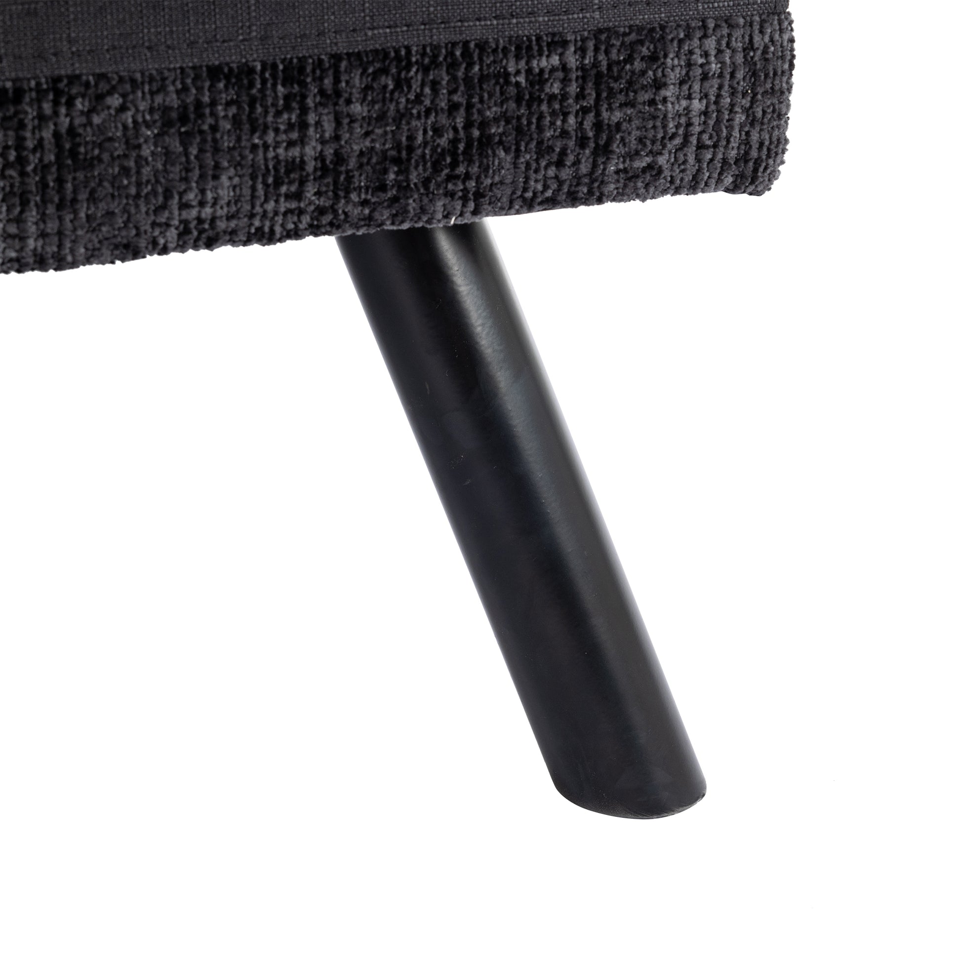 Convertible Sofa Bed Loveseat Futon Bedadjustable Lounge Couch With Metal Legs,Futon Sets For Compact Living Space Chenille Black Upholstered