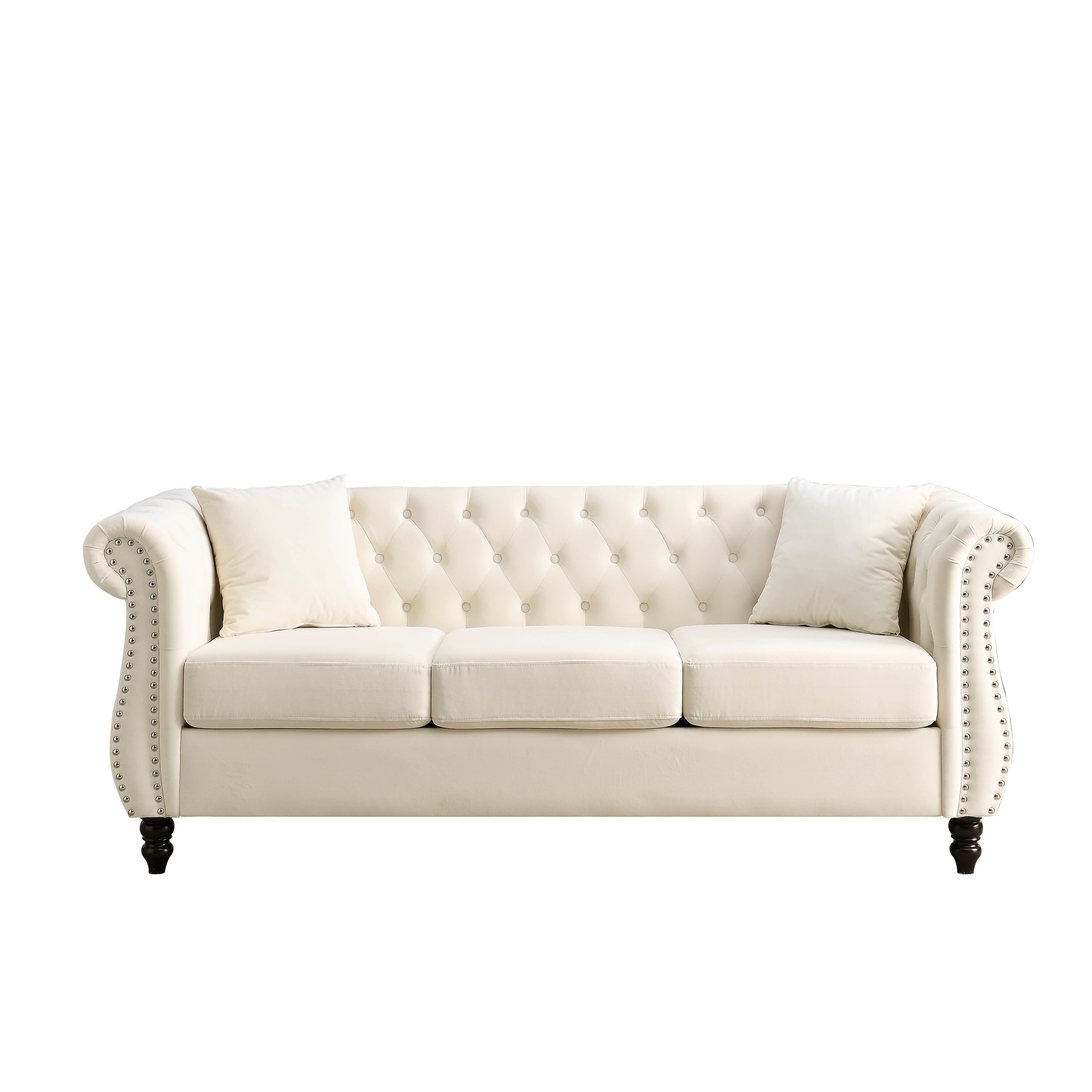 3 Seater 3 Seater Combination Sofa.Beige Velvet W834S00063 Beige Foam Velvet