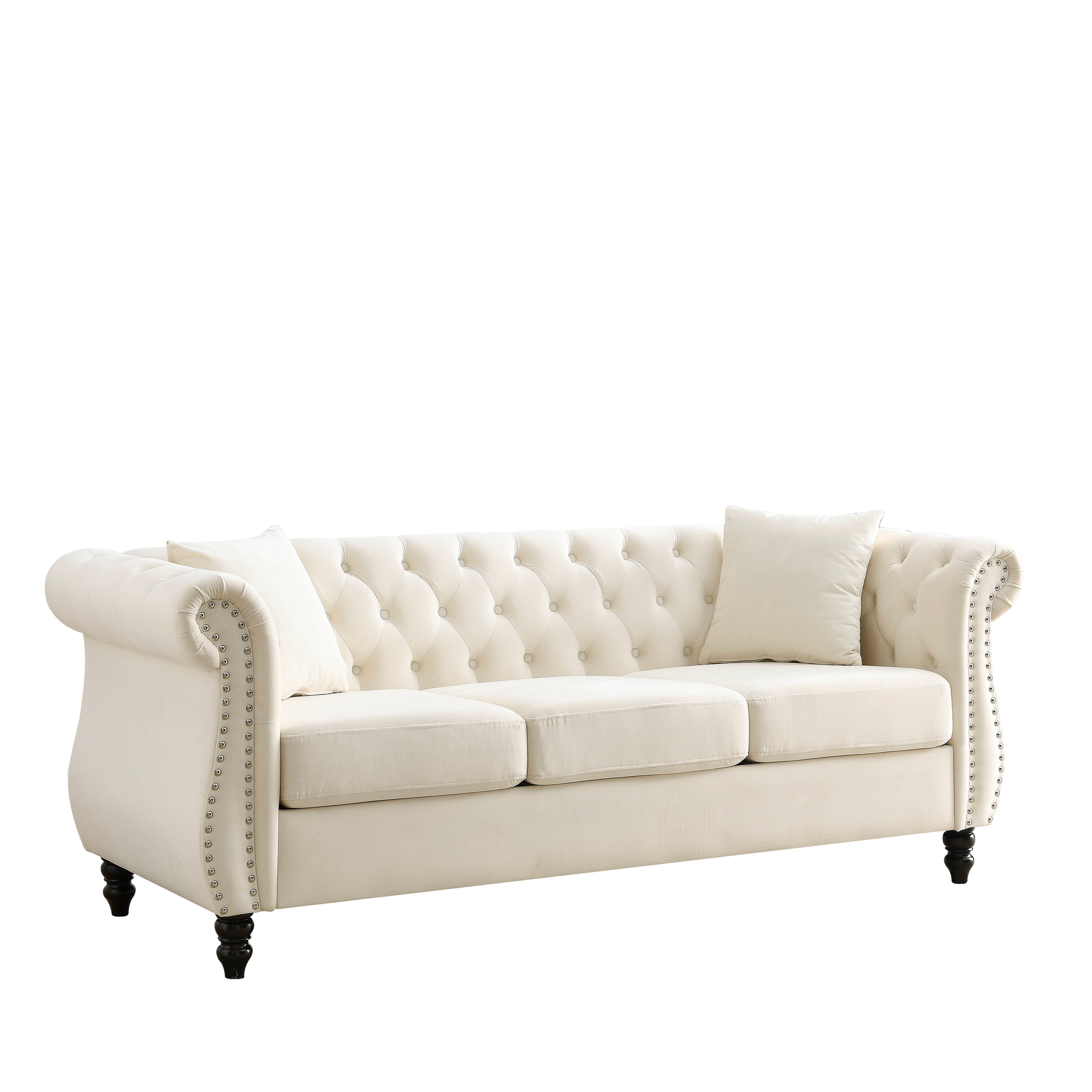 3 Seater 3 Seater Combination Sofa.Beige Velvet W834S00063 Beige Foam Velvet