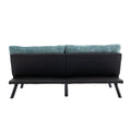 Convertible Sofa Bed Loveseat Futon Bedadjustable Lounge Couch With Metal Legs,Futon Sets For Compact Living Space Chenille Mint Green Mint Green Upholstered