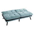Convertible Sofa Bed Loveseat Futon Bedadjustable Lounge Couch With Metal Legs,Futon Sets For Compact Living Space Chenille Mint Green Mint Green Upholstered