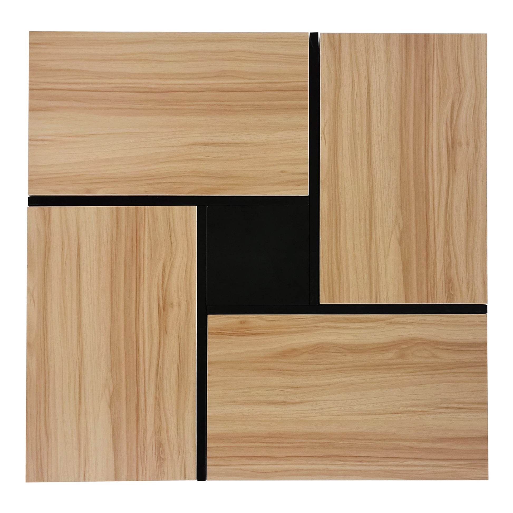 Unique Design Coffee Table With 4 Hidden Storage Compartments, Square Cocktail Table With Extendable Sliding Tabletop, Uv High Gloss Design Center Table For Living Room, 31.5"X 31.5" Brown Soft Close Drawers Primary Living Space Freestanding Square