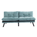 Convertible Sofa Bed Loveseat Futon Bedadjustable Lounge Couch With Metal Legs,Futon Sets For Compact Living Space Chenille Mint Green Mint Green Upholstered