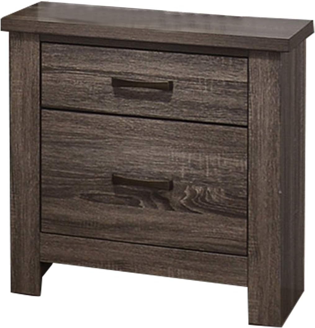 Natural Finish Striking Wooden Nightstand Bedside Table 2X Drawers Storage Bedroom Furniture Natural 2 Drawers Bedroom Bedside Cabinet Contemporary,Modern,Transitional Dovetail Joints Natural Finish Solid Wood