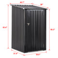 Outdoor Storage Shed, 3 X 3 Ft Metal Steel Garden Shed With Single Lockable Door, Small Shed Outdoor Steel Utility Tool Shed For Backyard Patio Garden Lawn Dark Gray Steel