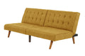 Mustard Color Modern Convertible Sofa 1Pc Set Couch Polyfiber Plush Tufted Cushion Sofa Living Room Furniture Wooden Legs Mustard Wood Primary Living Space Tufted Back Modern,Transitional Rubberwood Armless Fabric 2 Seat