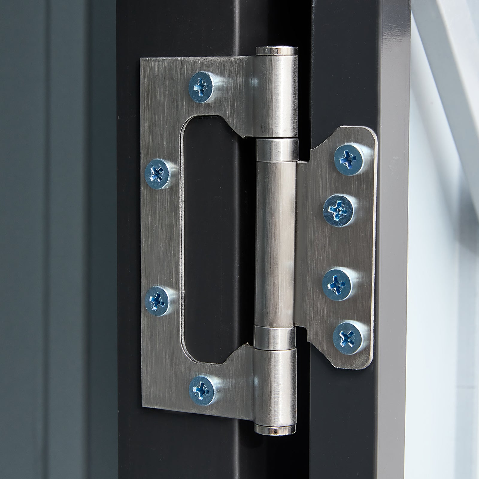 Outdoor Storage Shed, 3 X 3 Ft Metal Steel Garden Shed With Single Lockable Door, Small Shed Outdoor Steel Utility Tool Shed For Backyard Patio Garden Lawn Dark Gray Steel