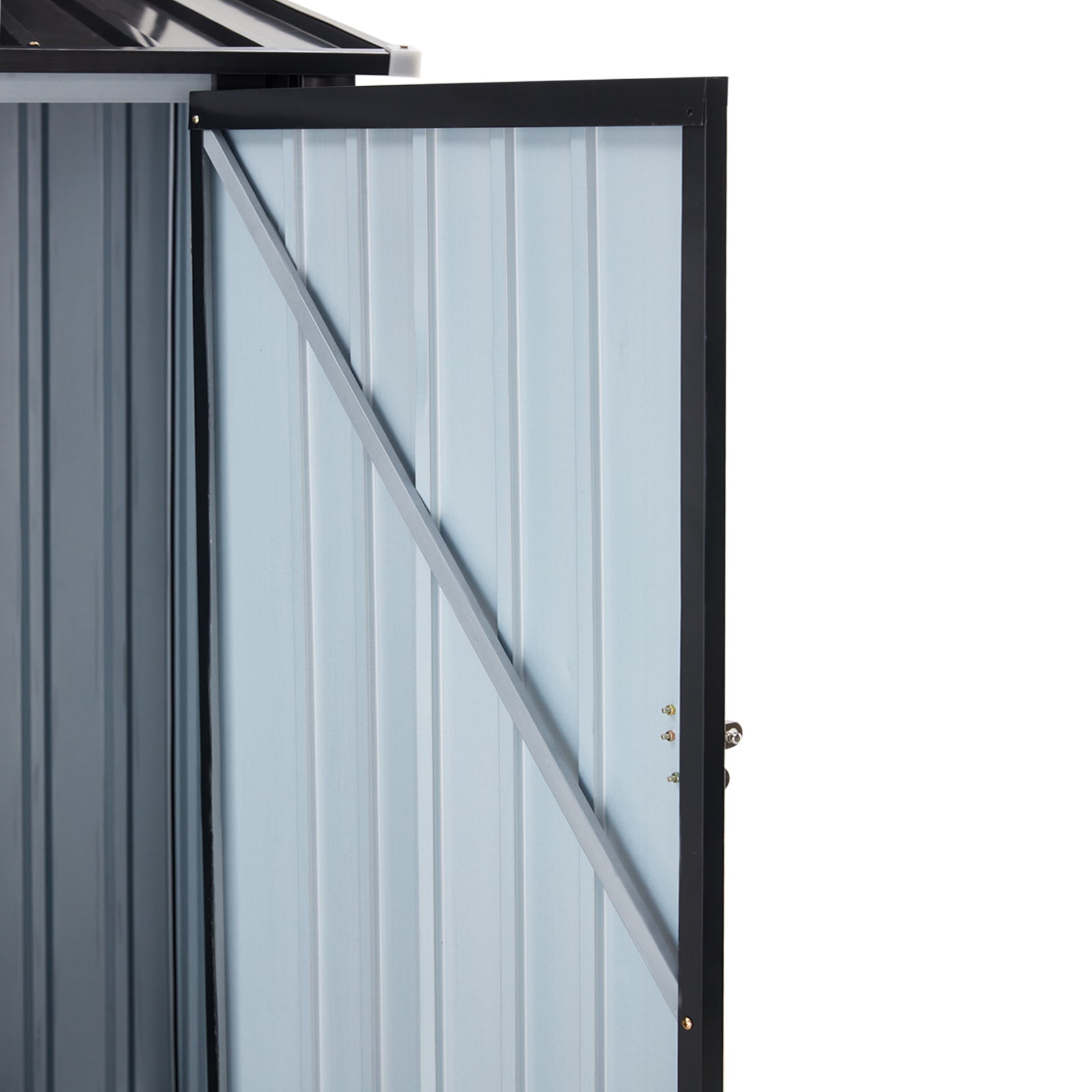 Outdoor Storage Shed, 3 X 3 Ft Metal Steel Garden Shed With Single Lockable Door, Small Shed Outdoor Steel Utility Tool Shed For Backyard Patio Garden Lawn Dark Gray Steel