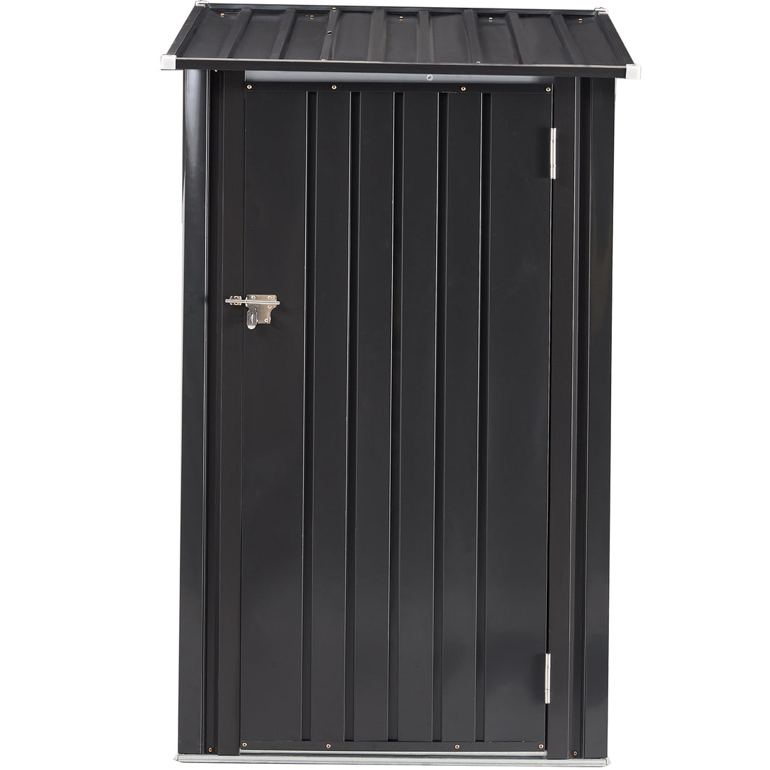 Outdoor Storage Shed, 3 X 3 Ft Metal Steel Garden Shed With Single Lockable Door, Small Shed Outdoor Steel Utility Tool Shed For Backyard Patio Garden Lawn Dark Gray Steel
