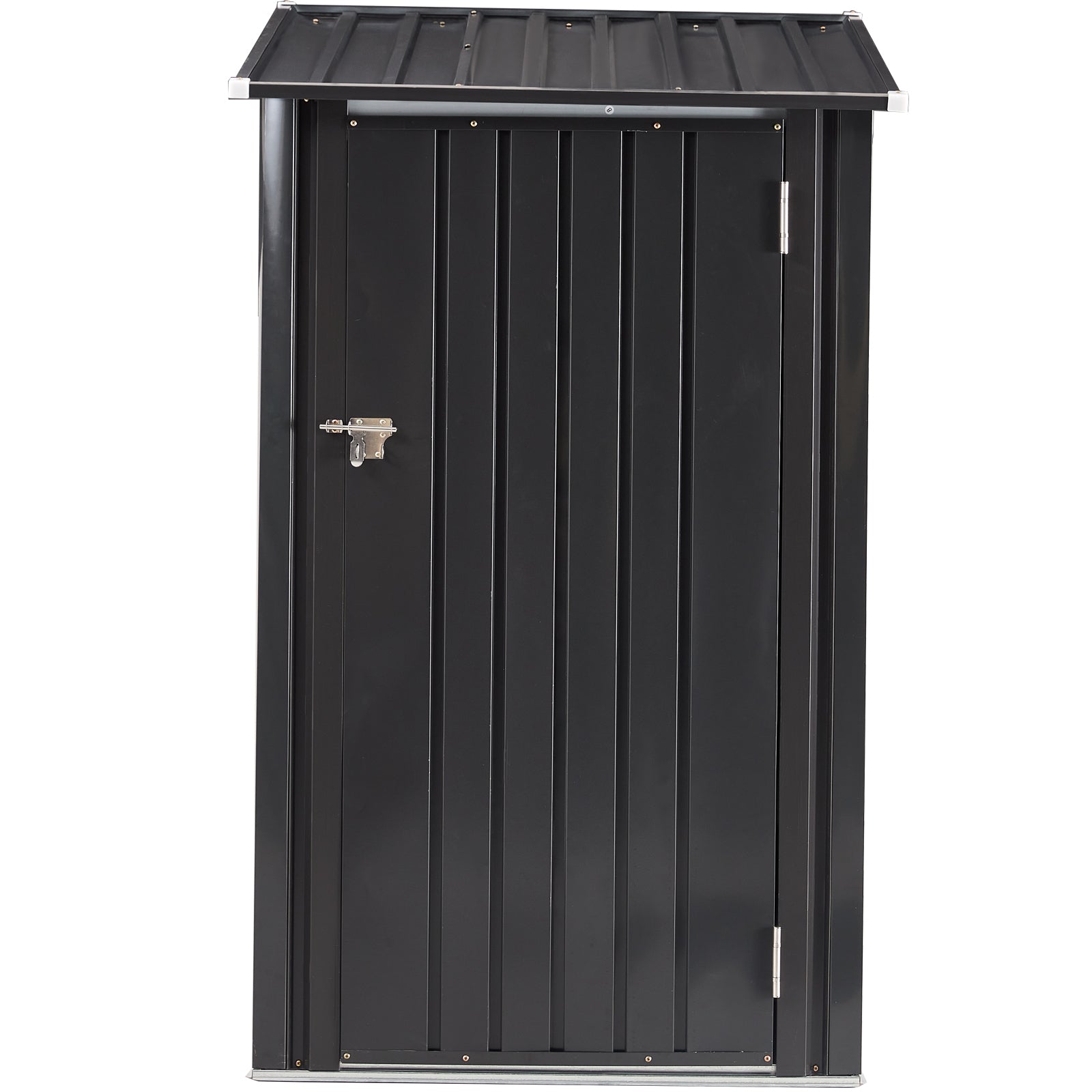 Outdoor Storage Shed, 3 X 3 Ft Metal Steel Garden Shed With Single Lockable Door, Small Shed Outdoor Steel Utility Tool Shed For Backyard Patio Garden Lawn Dark Gray Steel