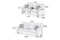 2Pcs Sofa Set Living Room Furniture Dark Coffee Plush Polyfiber Sofa Loveseat W Console Pillows Couch Coffee Wood Primary Living Space Cushion Back Contemporary,Modern Pillow Top Arms Solid Wood 5 Seat