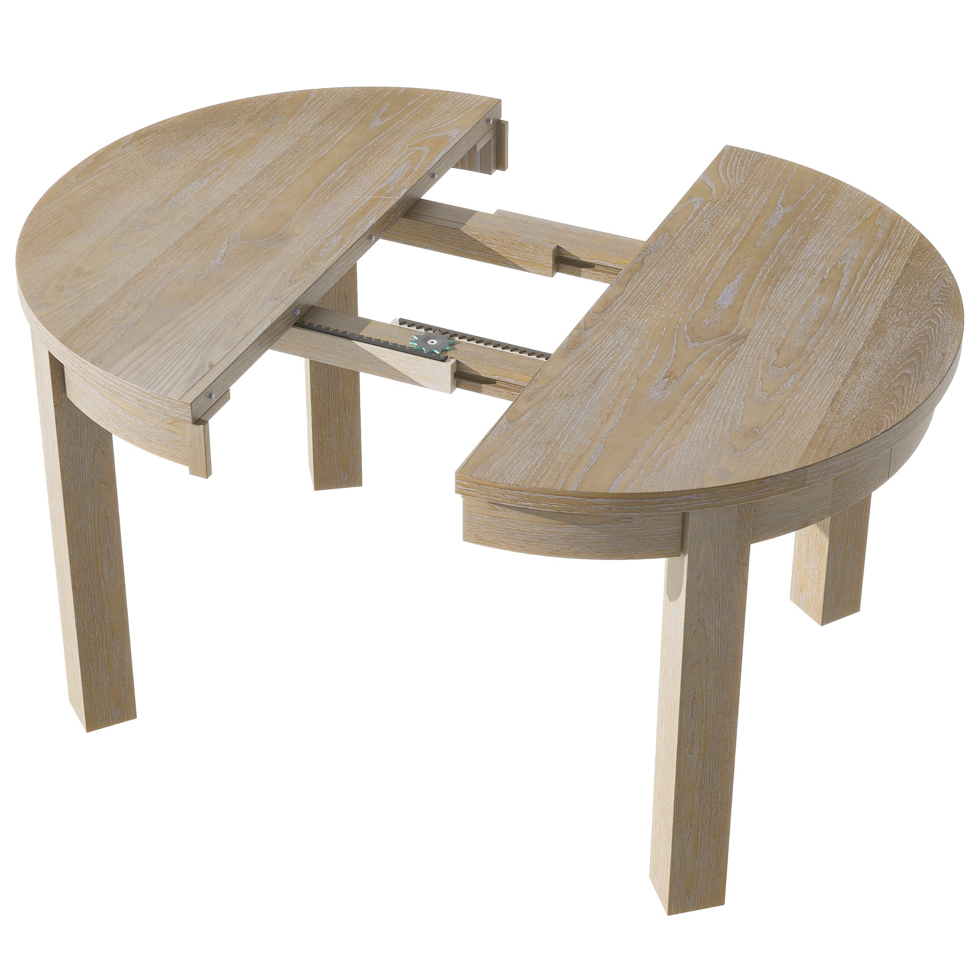 Farmhouse 5 Piece Extendable Round Dining Table Set With Storage Drawers And 4 Dining Chairs,16" Removable Leaf, Natural Wood Dining Room Extendable Rubberwood Round Dining Table With Chair Wood Wood Natural Ladder Back Seats 4 42 Inches Removable Leaf