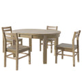 Farmhouse 5 Piece Extendable Round Dining Table Set With Storage Drawers And 4 Dining Chairs,16