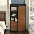 71 Inch Closets,Large Closetslaundry Cabinets,Plastic Suction Process,Farmslide Barndoors,Saveopenspace,Brand Hardware,Silent Slide,Can Be Used For The Bedroom,Cloakroom,Livingroom,Color:Black Brown 5 Or More Spaces Black Brown Brown Drawers Included
