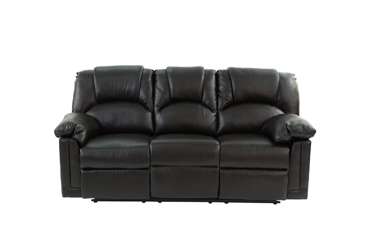 Motion Sofa 1Pc Couch Living Room Furniture Brown Bonded Leather Brown Faux Leather Metal Primary Living Space Cushion Back Contemporary Pillow Top Arms Bonded Leather