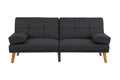 Black Color Polyfiber 2Pc Sectional Sofa Set Living Room Furniture Solid Wood Legs Tufted Couch Adjustable Sofa Chaise Black Wood Primary Living Space Tufted Back Contemporary,Modern L Shaped Pillow Top Arms Foam Plywood 4 Seat