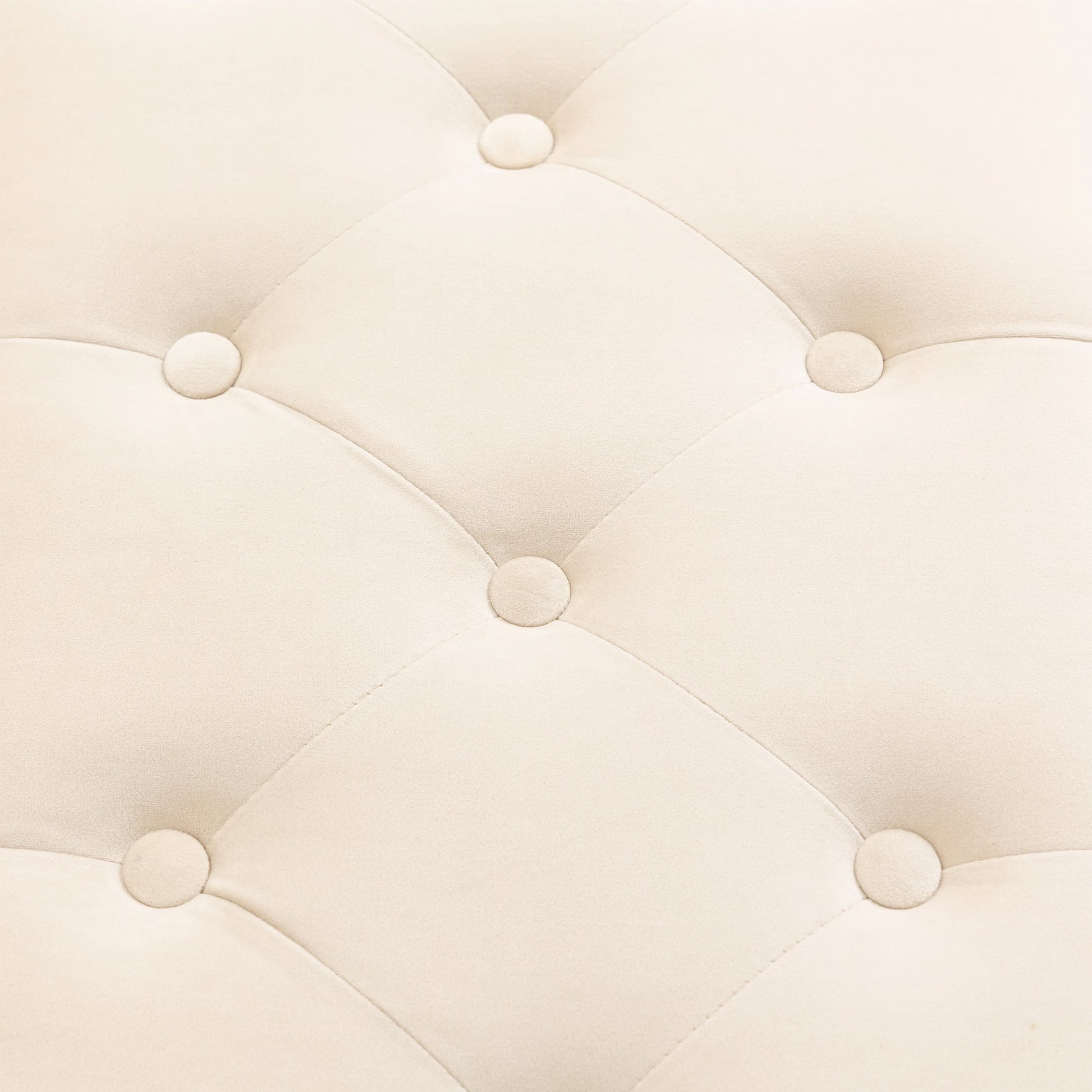 Coolmore Storage Ottoman,Bedroom End Bench,Upholstered Fabric Storage Ottoman With Safety Hinge, Entryway Padded Footstool, Ottoman Bench For Living Room & Bedroom Beige Velvet