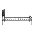 Twin Size Metal Bed Sturdy System Metal Bed Frame ,Modern Style And Comfort To Any Bedroom ,Black Black Metal