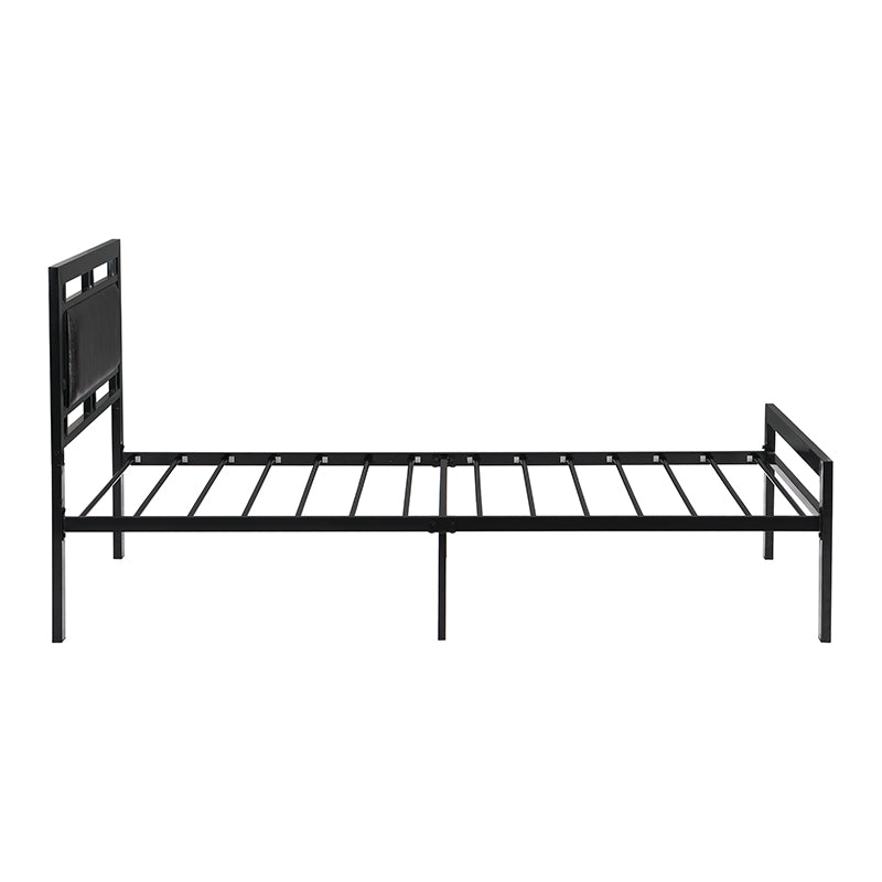 Twin Size Metal Bed Sturdy System Metal Bed Frame ,Modern Style And Comfort To Any Bedroom ,Black Black Metal