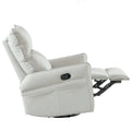 Rocking Recliner Chair,360 Degree Swivel Nursery Rocking Chair,Glider Chair,Modern Small Rocking Swivel Recliner Chair For Bedroom,Living Room Chair Home Theater Seat,Side Pocket Light Gray Solid Light Brown Primary Living Space Push Button Rubberwood