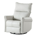 Rocking Recliner Chair,360 Degree Swivel Nursery Rocking Chair,Glider Chair,Modern Small Rocking Swivel Recliner Chair For Bedroom,Living Room Chair Home Theater Seat,Side Pocket Light Gray Solid Light Brown Primary Living Space Push Button Rubberwood