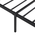 Twin Size Metal Bed Sturdy System Metal Bed Frame ,Modern Style And Comfort To Any Bedroom ,Black Black Metal