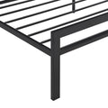 Twin Size Metal Bed Sturdy System Metal Bed Frame ,Modern Style And Comfort To Any Bedroom ,Black Black Metal