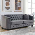 3 Seater 2 Seater Combination Sofa.Velvet Grey Grey Foam Velvet 5 Seat