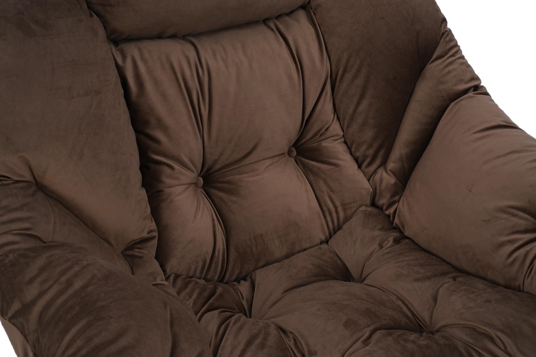 Living Room Chairs Modern Cotton Fabric Lazy Chair, Accent Contemporary Lounge Chair, Single Steel Frame Leisure Sofa Chair With Armrests And A Side Pocket Brown ,With Ottoman ,With Footrest Brown Polyester Metal Soft Polyester Fiber Pad Fabric 1 Seat