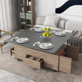 Modern Lift Top Coffee Table Multi Functional Table With 3 Drawers In Walnut & Black Walnut Black Mdf