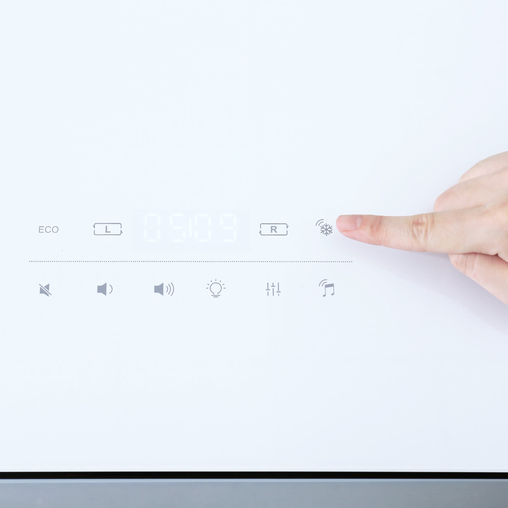 Smart Table Fridge, Multifunctional Coffee Table, Tempered Glass Table Top And Back Storage White Tempered Glass