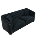 3 Seater 2 Seater Combination Sofa.Velvet Black Black Foam Velvet 5 Seat