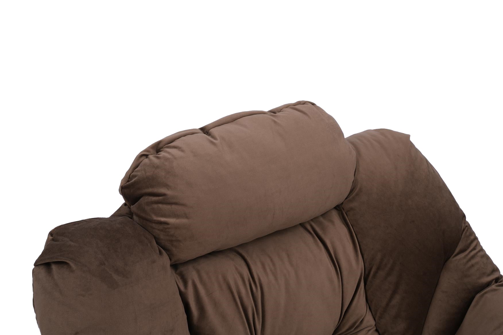 Living Room Chairs Modern Cotton Fabric Lazy Chair, Accent Contemporary Lounge Chair, Single Steel Frame Leisure Sofa Chair With Armrests And A Side Pocket Brown ,With Ottoman ,With Footrest Brown Polyester Metal Soft Polyester Fiber Pad Fabric 1 Seat