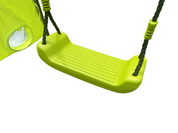 Xns052 Green And Blue Interesting Six Function Swingset With Net Swing Metal Plastic Safe Swing Set 440Lbs For Outdoor Playground For Age 3 With 31.5In Net Swing Green Steel