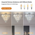 Same As W1340110373 L5010 Large Crystal Chandelier In White Chrome Color, Modern Style Chandelier, Dining Room, Living Room, Bedroom Without Bulb Chrome Luxury Crystal Iron