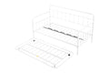 Metal Frame Daybed With Trundle White Metal
