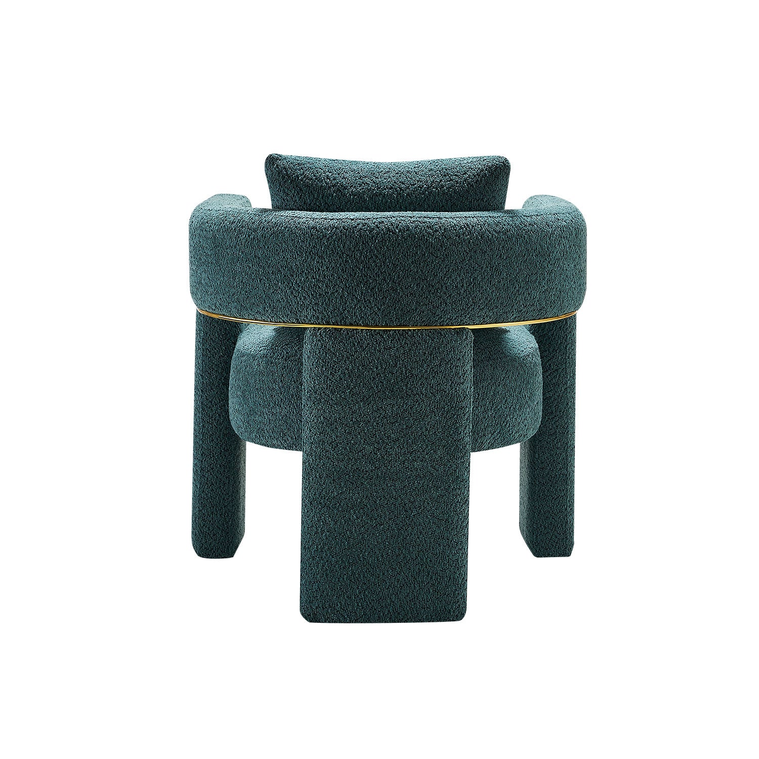 30.51" Wide Boucle Upholstered Accent Chair Green Primary Living Space Modern Fiber Foam And Polyester Fiber Pad Boucle