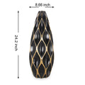 Elegant Black Ceramic Vase With Gold Accents Timeless Home Decor Black Ceramic